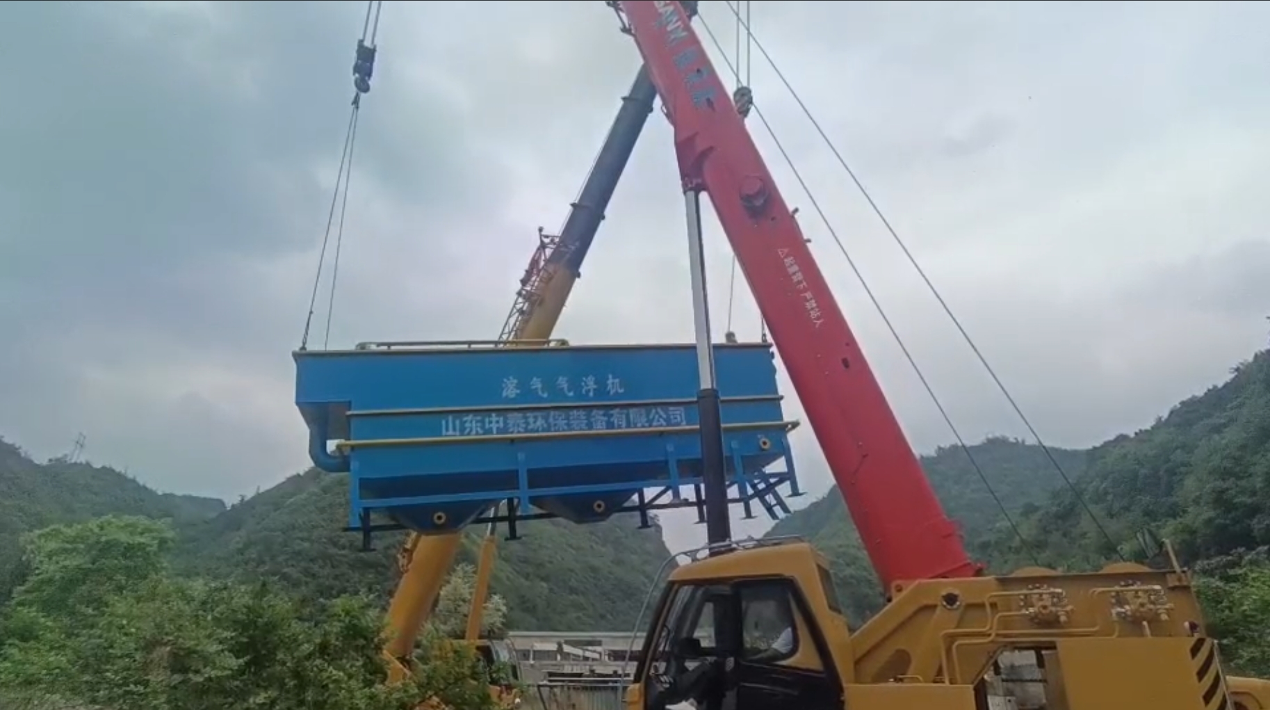 氣浮機，高效氣浮機，溶氣氣浮機，氣浮機安裝現(xiàn)場